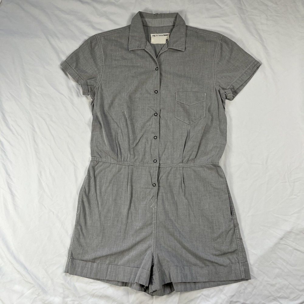 Rag & Bone Women's Gray Short Sleeve‎ Romper Size Small